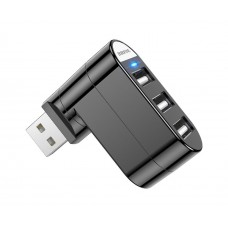 Адаптер Borofone DH3 3 USB сплиттер черный