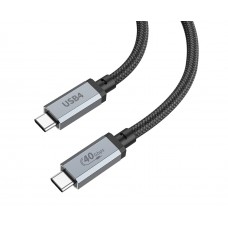 Кабель Hoco US05 USB4 8K Type-C to Type-C PD 100W 1m чорний