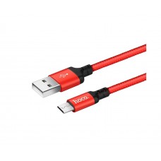 Кабель Hoco X14 USB to MicroUSB 2m чорно-червоний