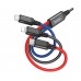 Кабель Hoco X76 3в1 USB to Lightning/ Type-C/ MicroUSB 1m black red blue