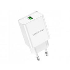 Сетевое зарядное устройство Borofone BN5 USB QC белое