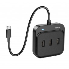 Мультиадаптер хаб Hoco HB31 4в1 Type-C to USB 3.0 (F) / 3 USB 2.0 (F) 0.2m