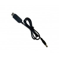 Кабель USB для роутера з перетворювачем напруги 5V-12V USB - DC 5.5x2.1 0.5A 1m чорний