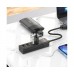 Мультіадаптер хаб Hoco HB25 4в1 USB to USB3.0/3 USB2.0 чорний