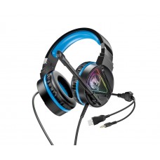 Навушники накладні ігрові Hoco W104 сині з мікрофоном