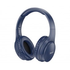 Бездротові накладні навушники Hoco W40 із мікрофоном сині