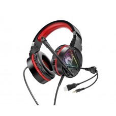 Навушники накладні ігрові Hoco W104 червоні з мікрофоном
