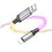 Кабель Hoco U112 світиться провід USB to Lightning 1m grey