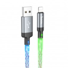 Кабель Hoco U112 світиться провід USB to Lightning 1m grey