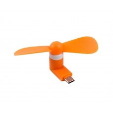 Портативный вентилятор Type-C оранжевый