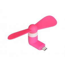 Портативный вентилятор MicroUSB розовый