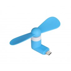Портативный вентилятор MicroUSB синий