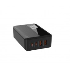 Зарядний пристрій Ldnio A4809C 2 USB/ Type-C QC PD 100W з дисплеєм чорний