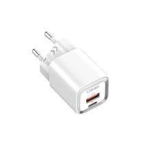 Зарядний пристрій Ldnio A2318C USB/ Type-C QC PD білий + кабель Type-C to Lightning