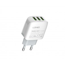 Зарядний пристрій Ldnio A3312 3 USB білий + кабель USB to Type-C