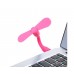 Портативный вентилятор USB розовый