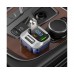Автомобільний зарядний пристрій Hoco E75 USB QC3.0/PD30W/AUX з FM-модулятором синій