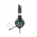 Наушники проводные полноразмерные Hoco W107 Сat ear игровые с микрофоном и подсветкой розовые