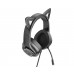 Навушники провідні повнорозмірні Hoco W107 Сat ear ігрові з мікрофоном та підсвічуванням зелені