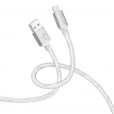 Кабель Borofone BX95 USB to MicroUSB 1m silver