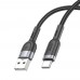 Кабель Hoco U117 з індикатором USB to Type-C 1.2m black