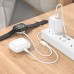 Кабель Borofone BQ22 2в1 USB to Lightning/ iWatch Qi 1.2m white