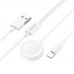 Кабель Borofone BQ22 2в1 USB to Lightning/ iWatch Qi 1.2m white