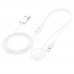 Кабель Borofone BQ22 2в1 USB to Lightning/ iWatch Qi 1.2m white