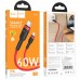 Кабель Hoco U117 з індикатором Type-C to Type-C PD 60W 1.2m red