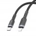 Кабель Hoco U117 з індикатором Type-C to Lightning PD 1.2m black