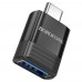 Адаптер перехідник Borofone BV18 Type-C to USB 3.0 чорний