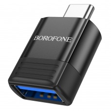 Адаптер переходник Borofone BV18 Type-C to USB 3.0 черный