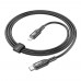 Кабель Hoco U120 с индикатором Type-C to Lightning PD 27W 1.2m black