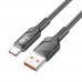 Кабель Hoco U120 з індикатором USB to Type-C QC 27W 1.2m black