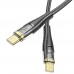 Кабель Hoco U121 с индикатором Type-C to Type-C PD 60W 1.2m black