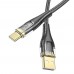 Кабель Hoco U121 з індикатором USB to Type-C 1.2m black