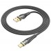 Кабель Hoco U121 з індикатором USB to Type-C 1.2m black