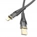 Кабель Hoco U121 з індикатором USB to Lightning 1.2m black