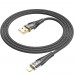 Кабель Hoco U121 з індикатором USB to Lightning 1.2m black