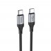Кабель Hoco X102 Type-C to Type-C PD 60W 1m black