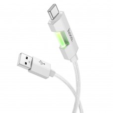 Кабель Hoco U123 з індикатором USB to Type-C 1.2m grey