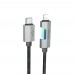 Кабель Hoco U123 з індикатором Type-C to Lightning PD 27W 1.2m black