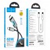 Кабель Hoco U123 з індикатором Type-C to Type-C PD 60W 1.2m black