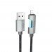 Кабель Hoco U123 з індикатором USB to Lightning 1.2m black