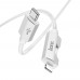 Кабель Hoco U123 з індикатором Type-C to Lightning PD 27W 1.2m grey