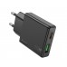 Мережевий зарядний пристрій Hoco N38 USB/ Type-C QC PD чорний