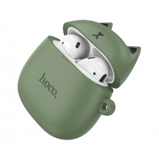 Навушники бездротові вкладки Hoco EW45 TWS Cat Ear forest cat зелені