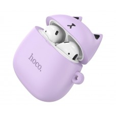 Навушники бездротові вкладки Hoco EW45 TWS Cat Ear lilac cat фіолетові