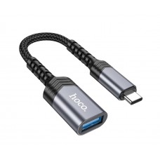 Мультіадаптер хаб Hoco UA24 Type-C to USB 3.0 сірий