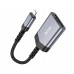 Адаптер перехідник Hoco UA25 2в1 card reader Lightning сірий